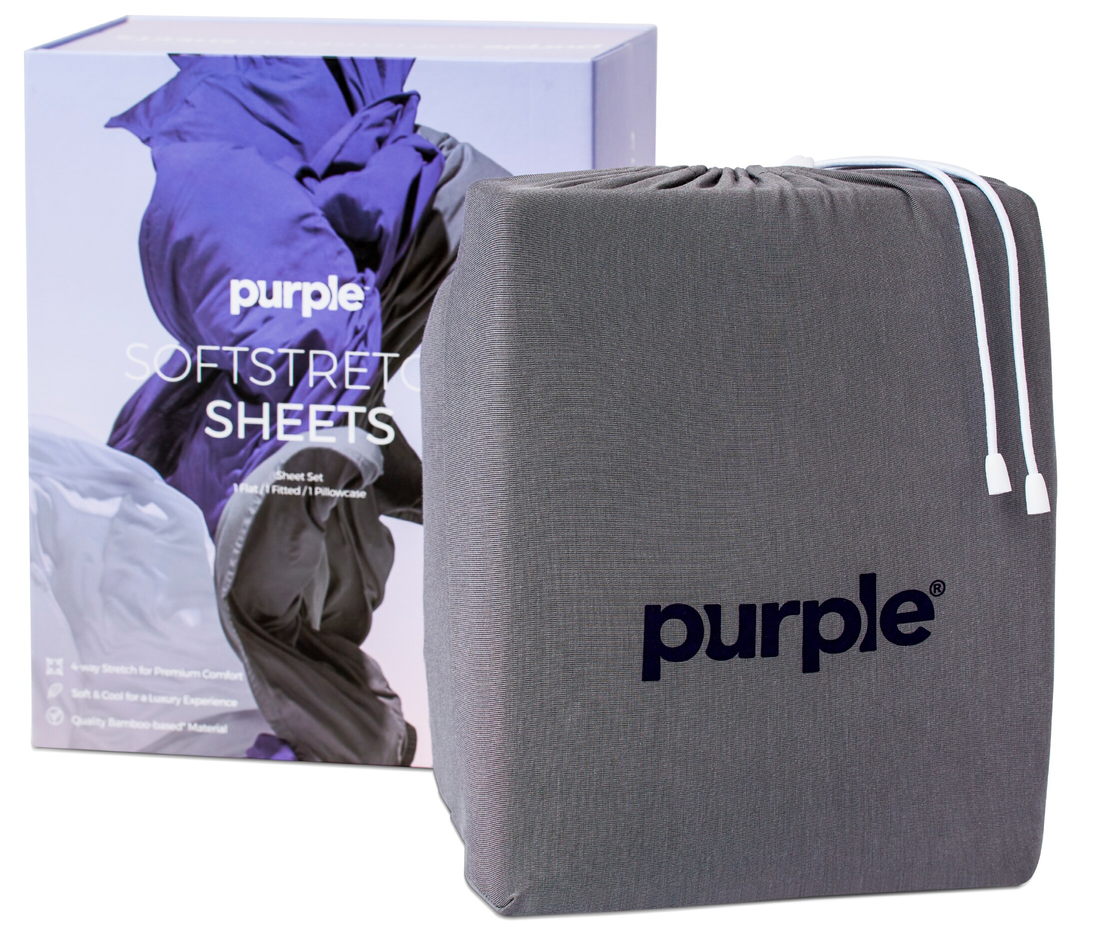 SoftStretch Twin / Twin Xl T/Txl.Stormy Grey Sheet Set