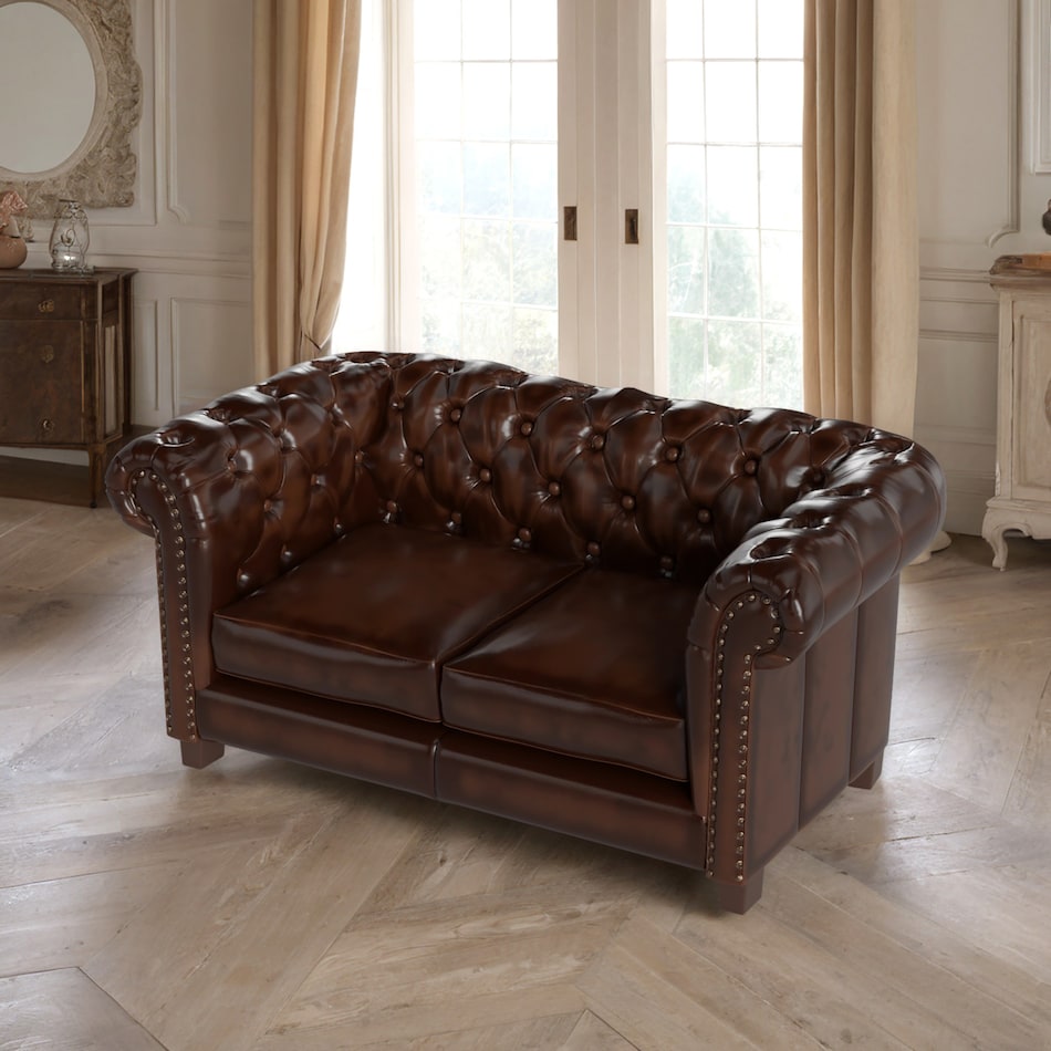  brown loveseat   