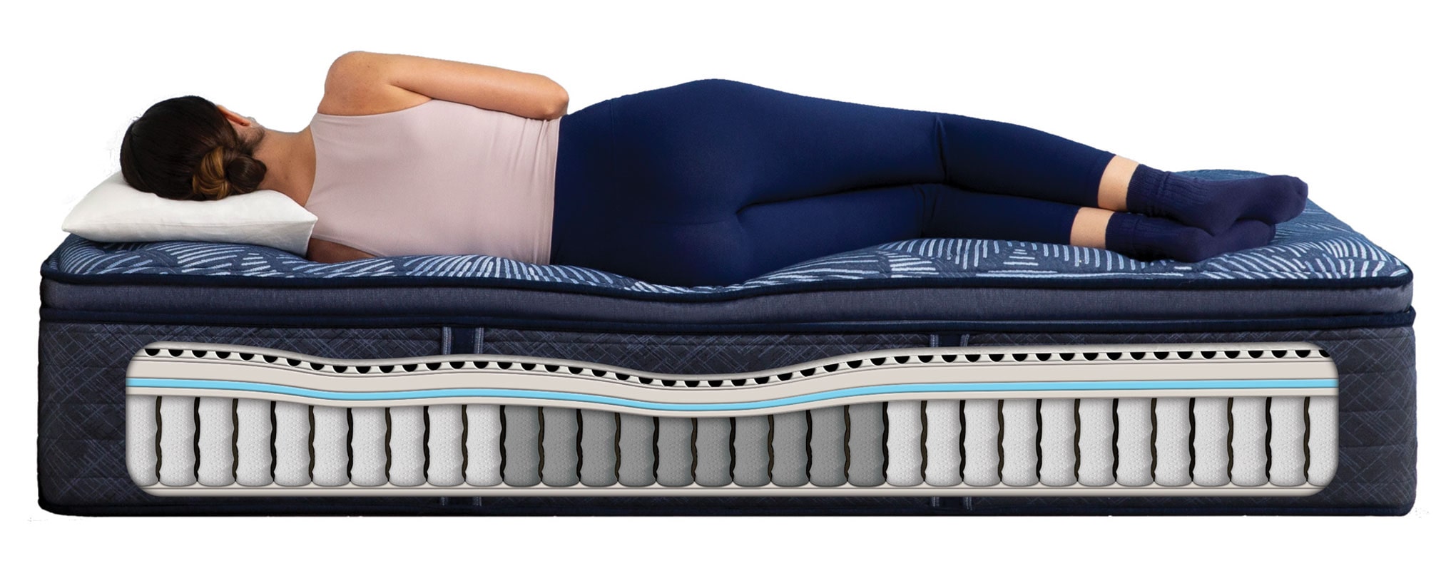 Perfect Sleeper Cobalt Calm Medium Split King Mattress