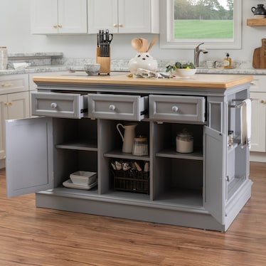 Penda Kitchen Island with Stools