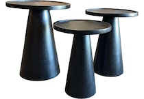  black occasional tables all   