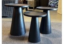  black occasional tables all   