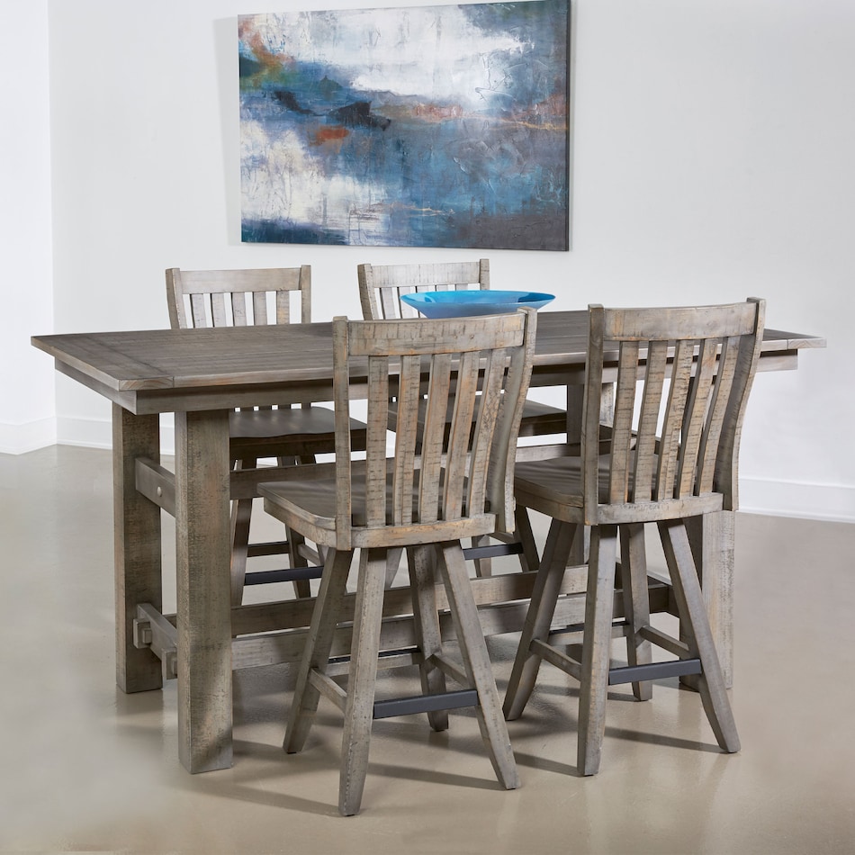  gray pub   bar units   stools   