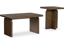  brown occasional tables all   