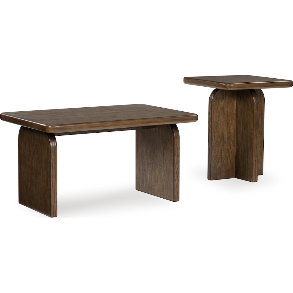 brown occasional tables all   