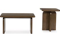  brown occasional tables all   