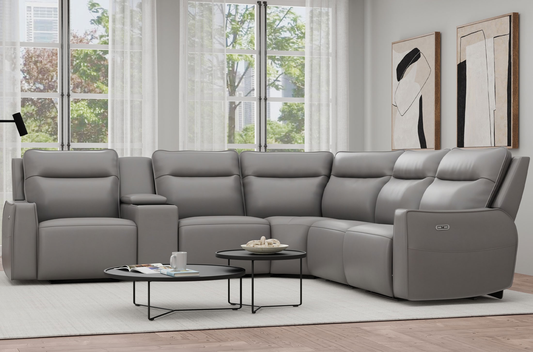 6 Piece Power Sectional