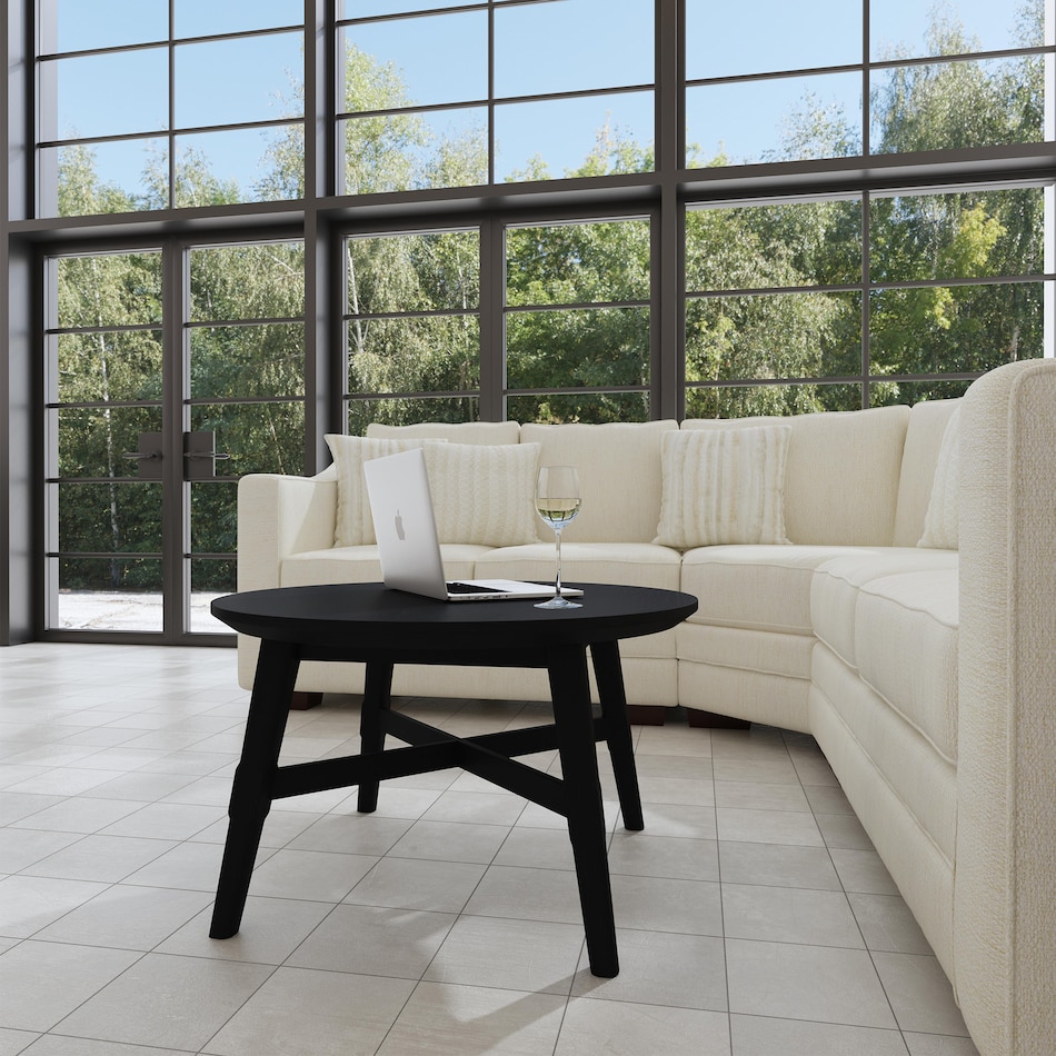  black occasional tables all   