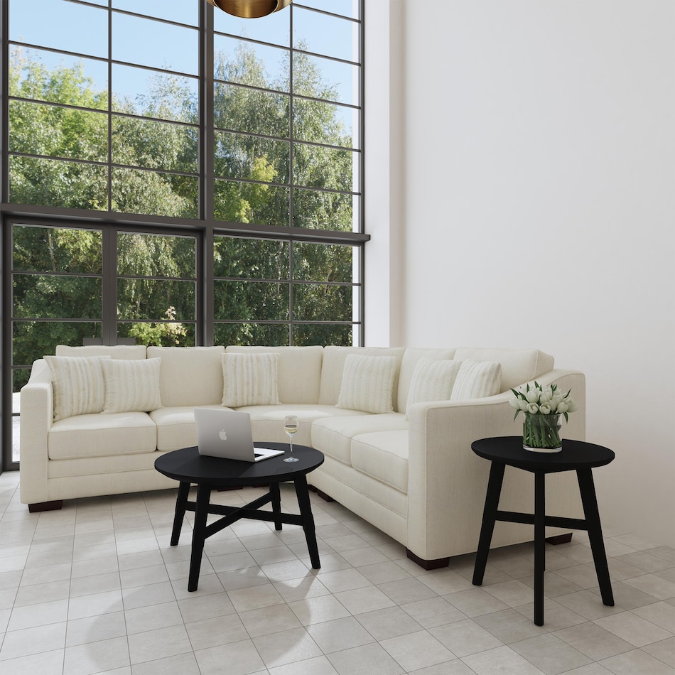  black occasional tables all   