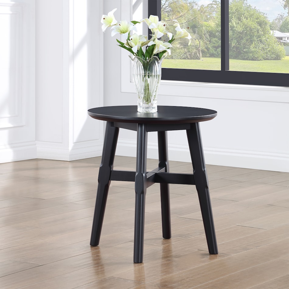  black occasional tables all   