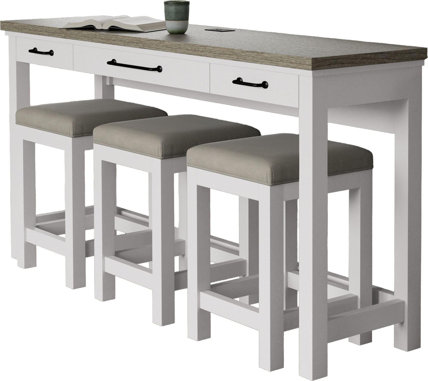 Cora Console/3Stools