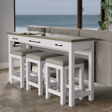 Cora Console/3Stools