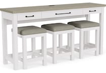 Cora Console/3Stools