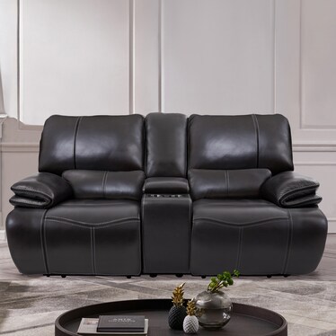Power Reclining Loveseat With Console &  Power Headrest