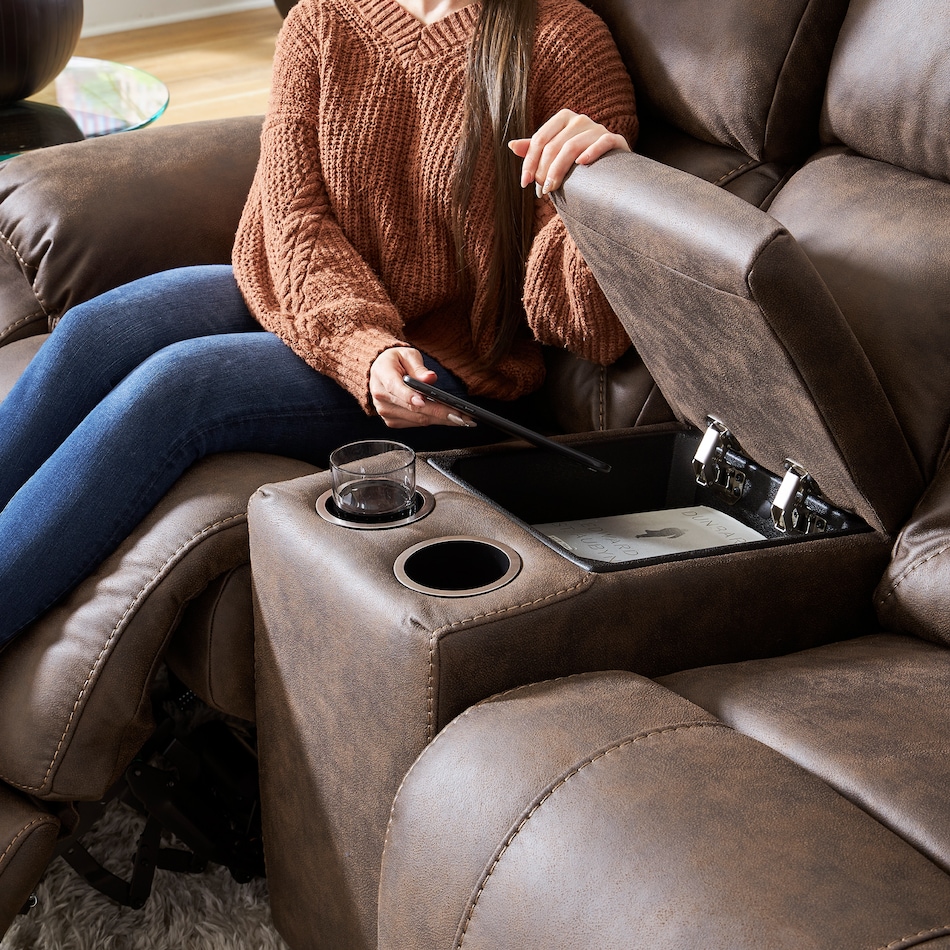  brown loveseat   