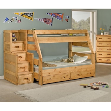 T/F BUNK BED W/STAIRS