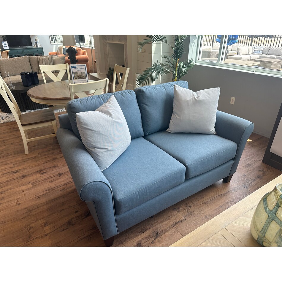  blue loveseat   