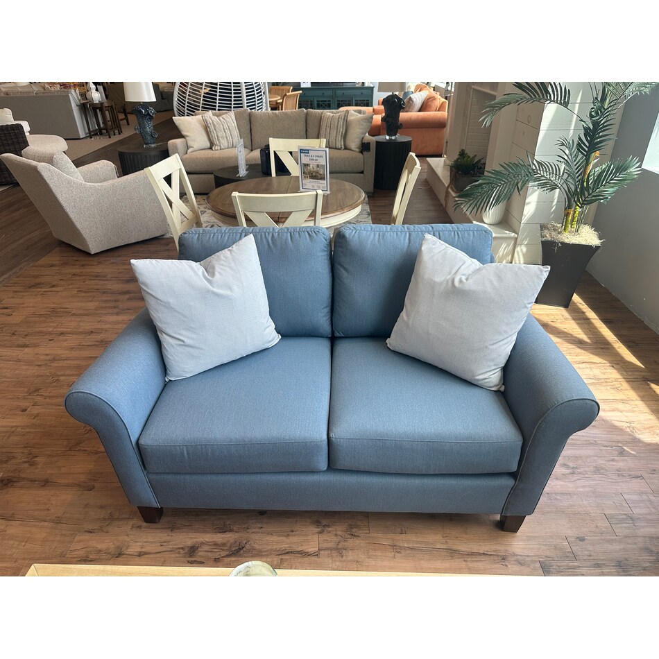  blue loveseat   