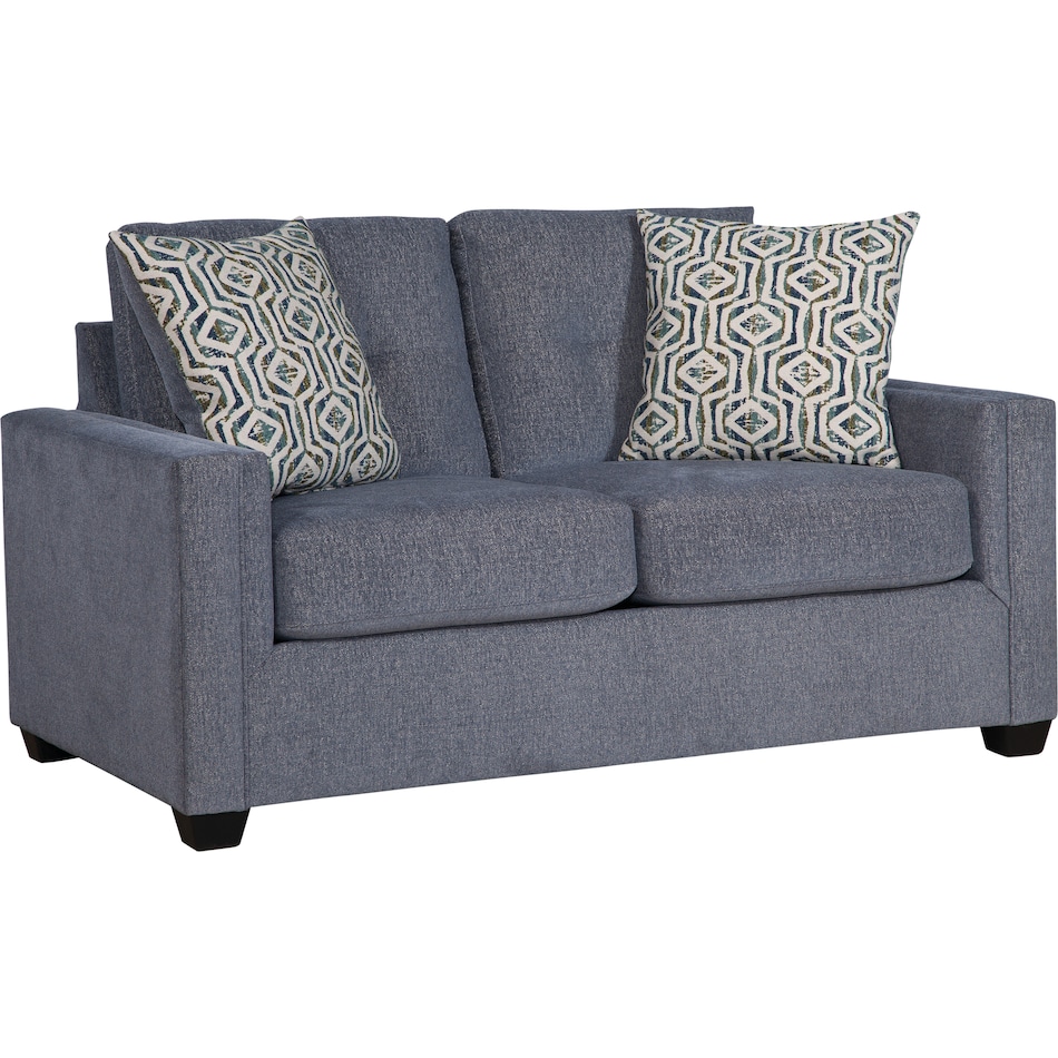  blue loveseat   