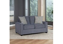  blue loveseat   