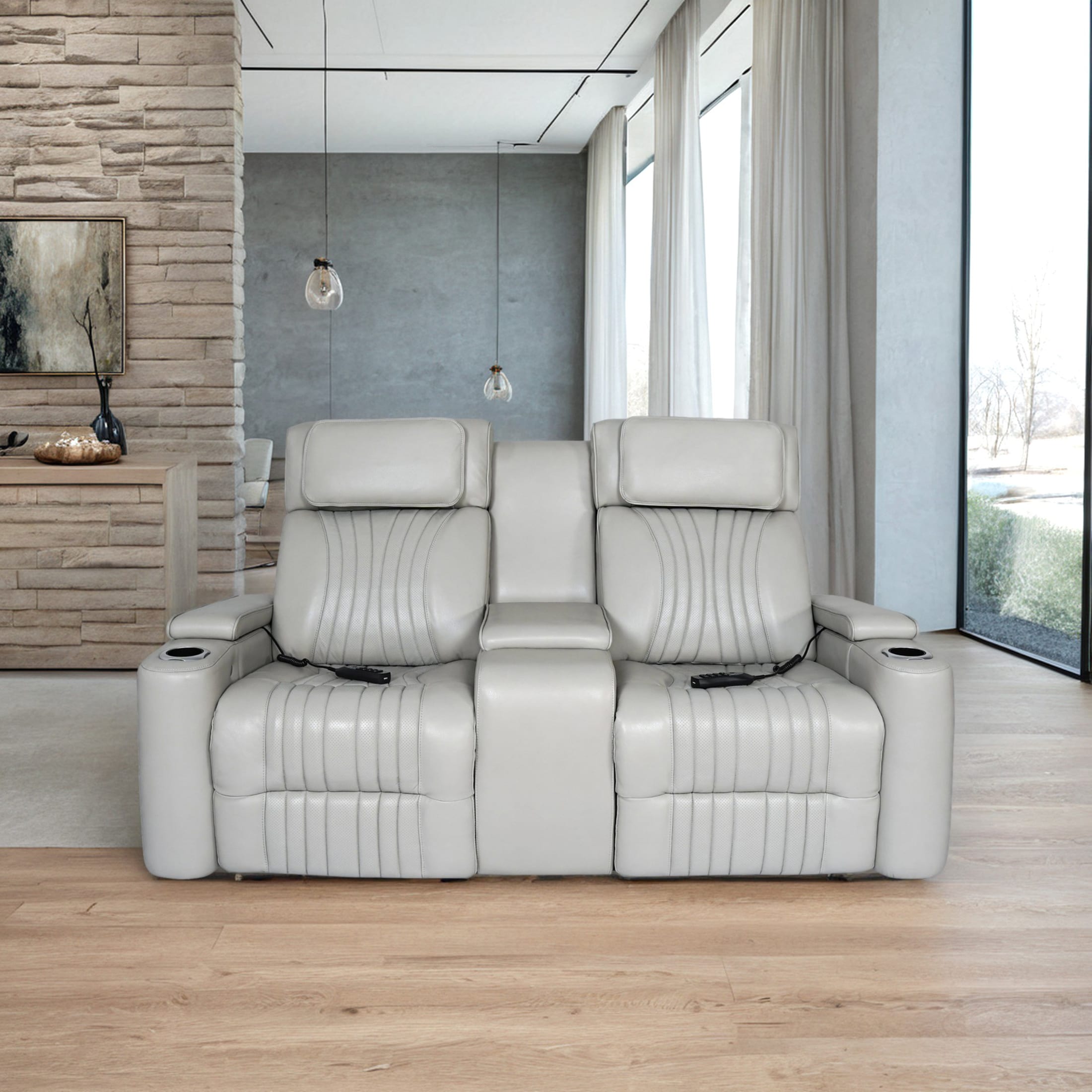 Power Loveseat w/ Heat & Massa