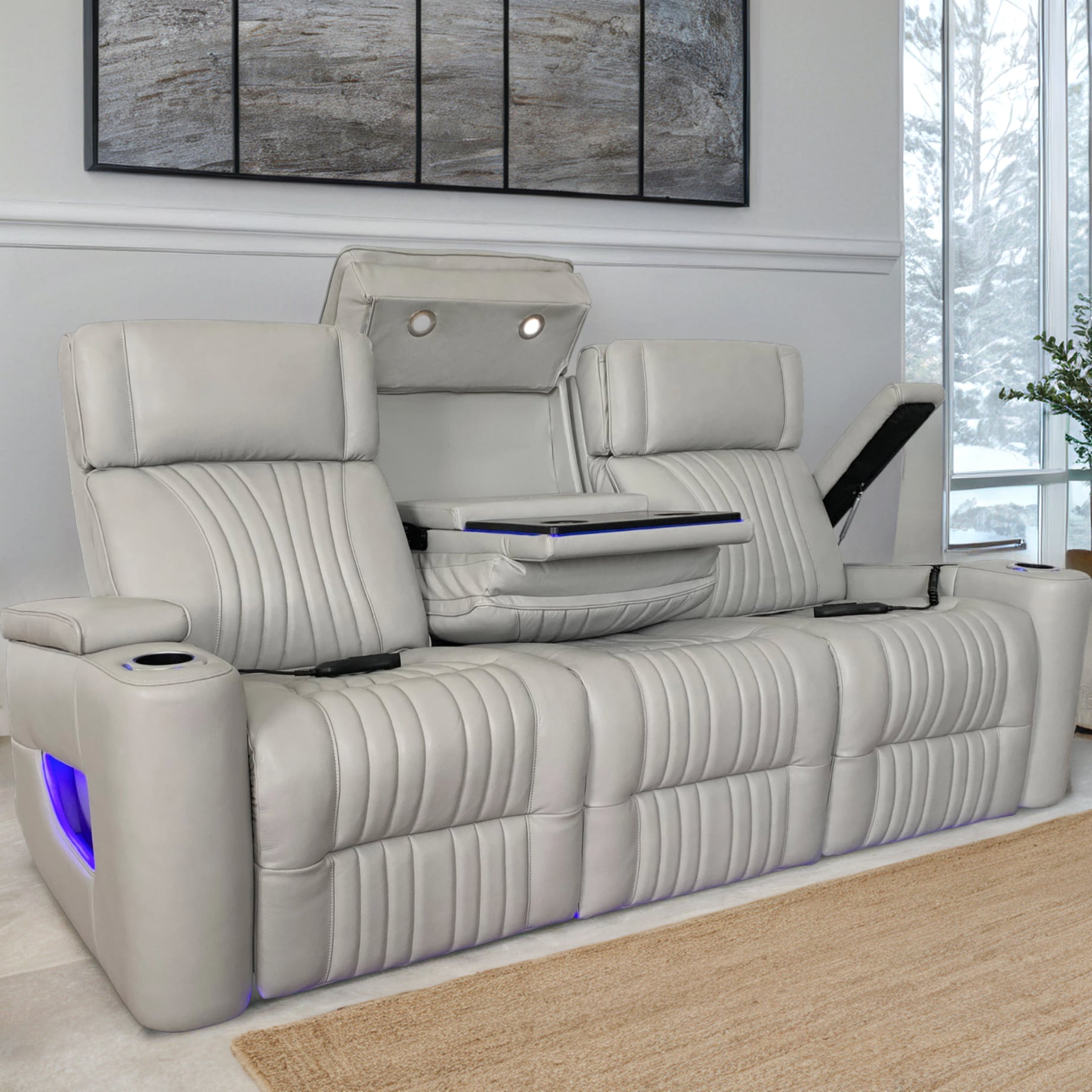 Power Reclining Massage Sofa