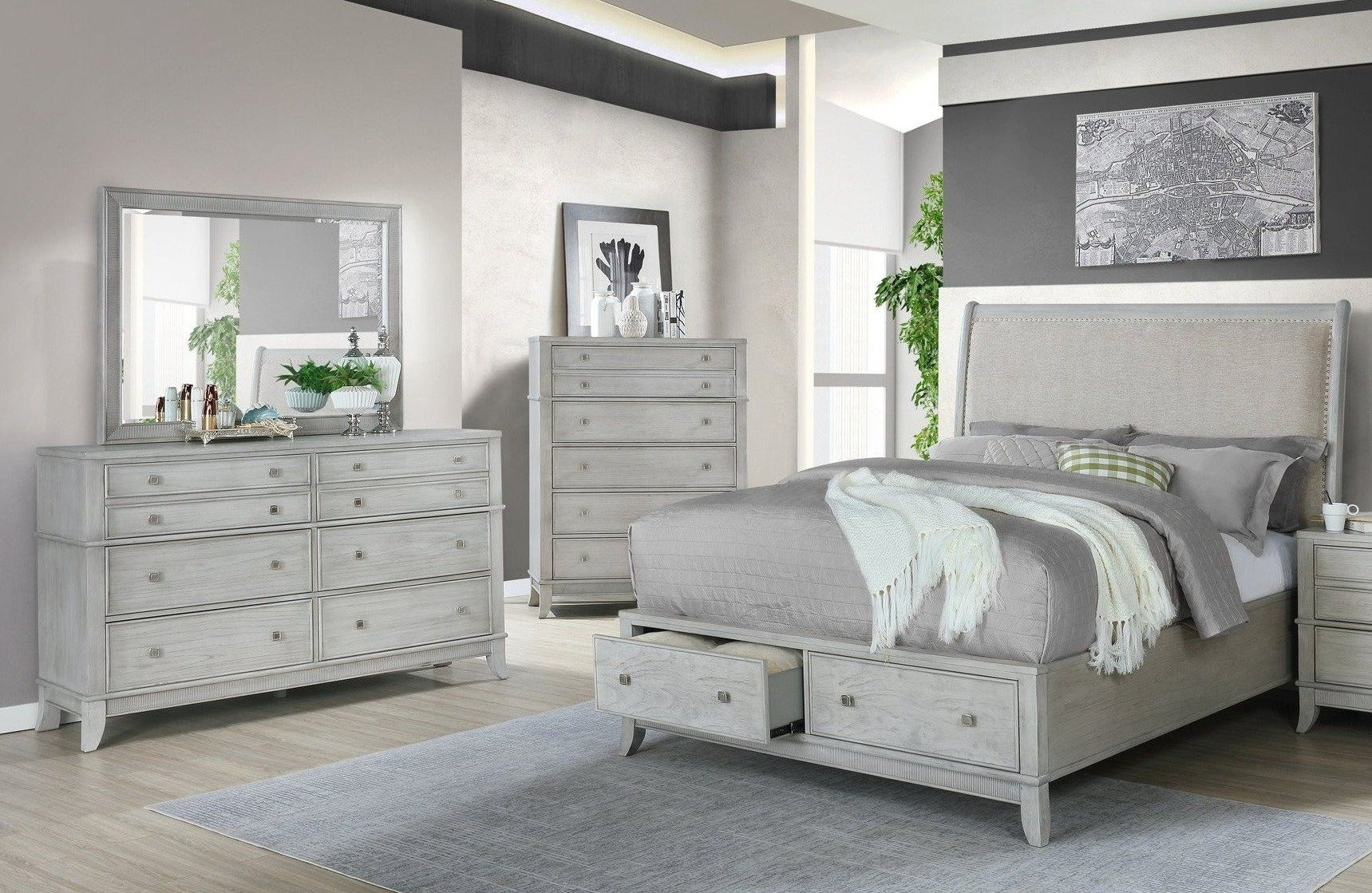 Sylvia 4 Piece Queen Storage Bedroom