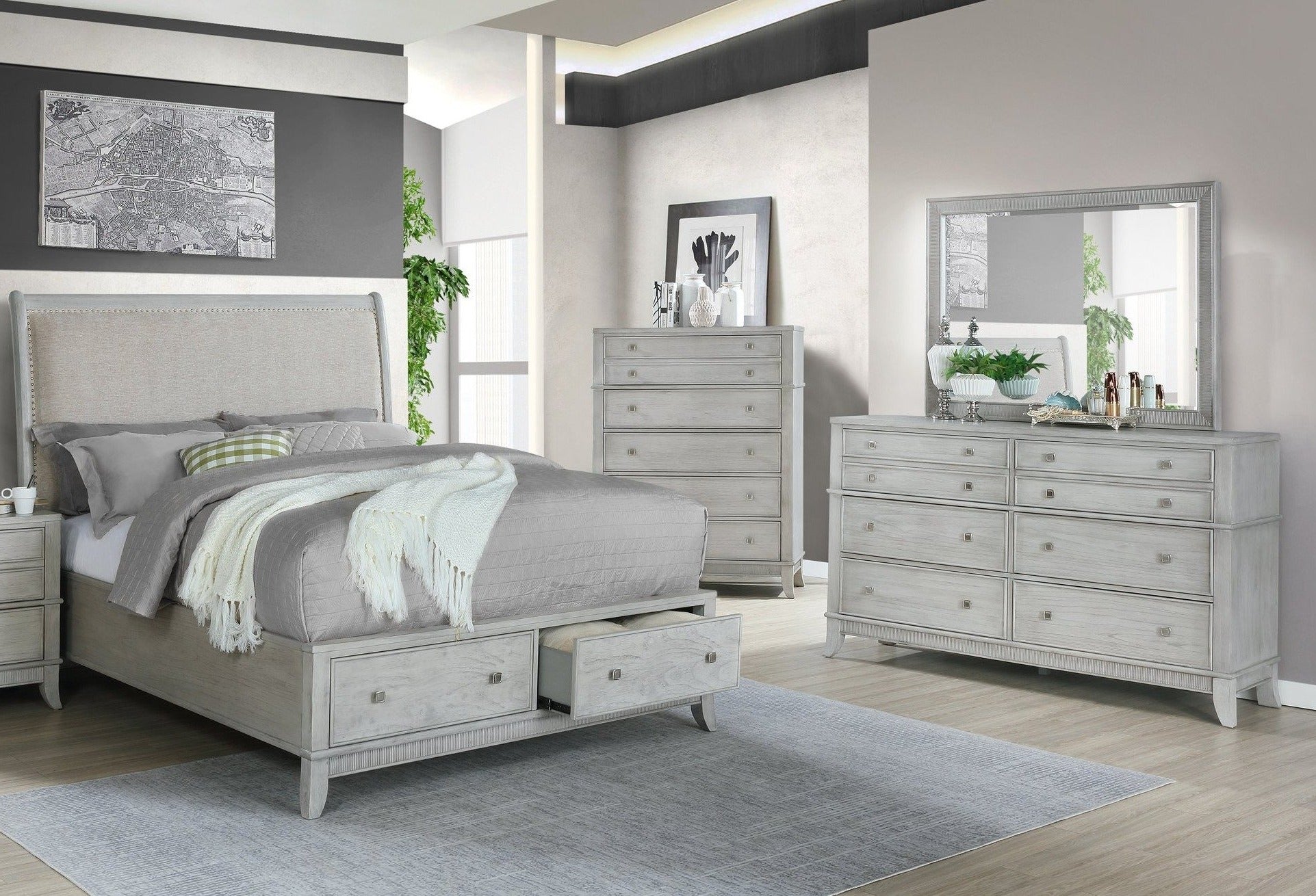 Sylvia 4 Piece King Storage Bedroom