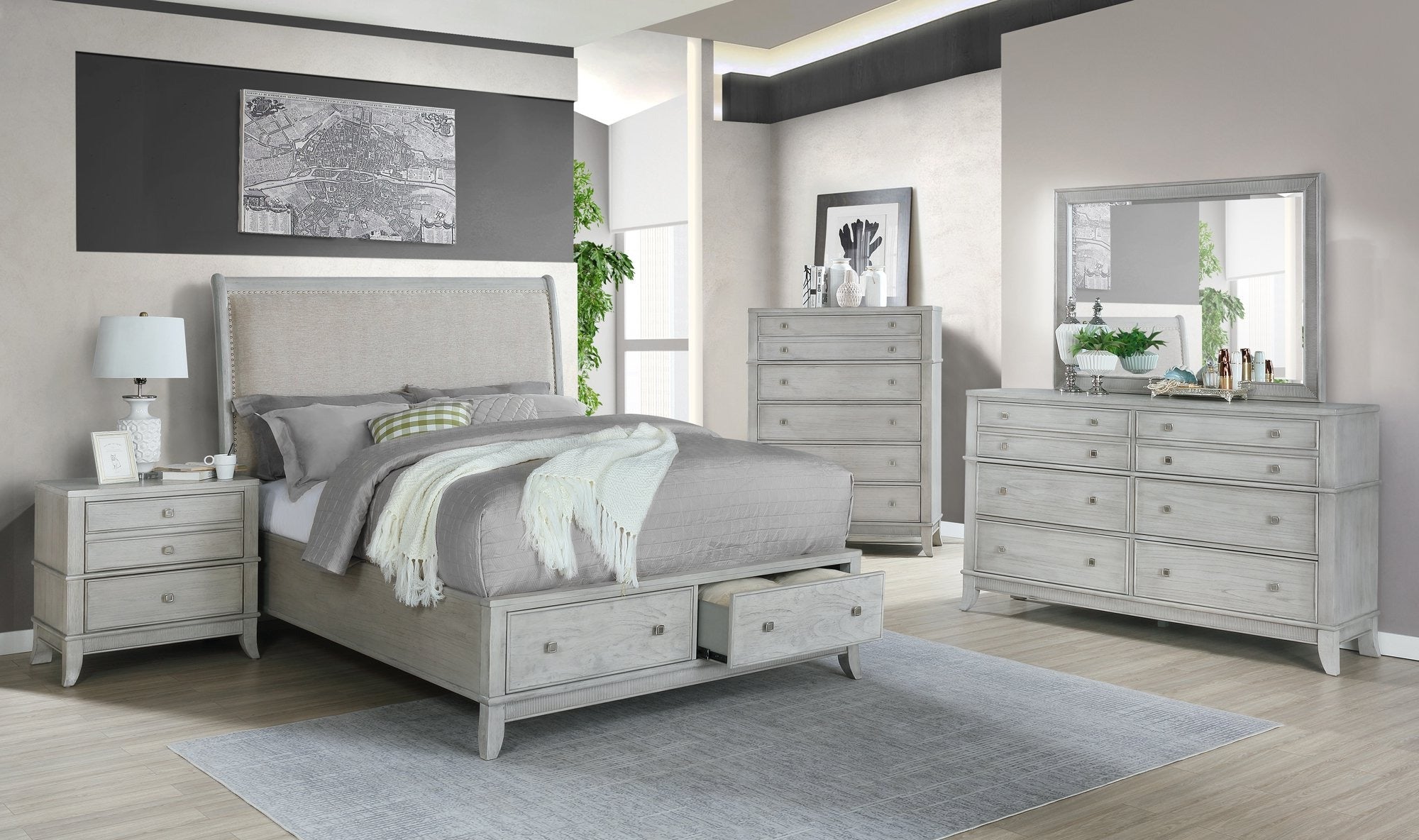 Sylvia 5 Piece King Storage Bedroom