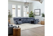  dark blue silk sofa   