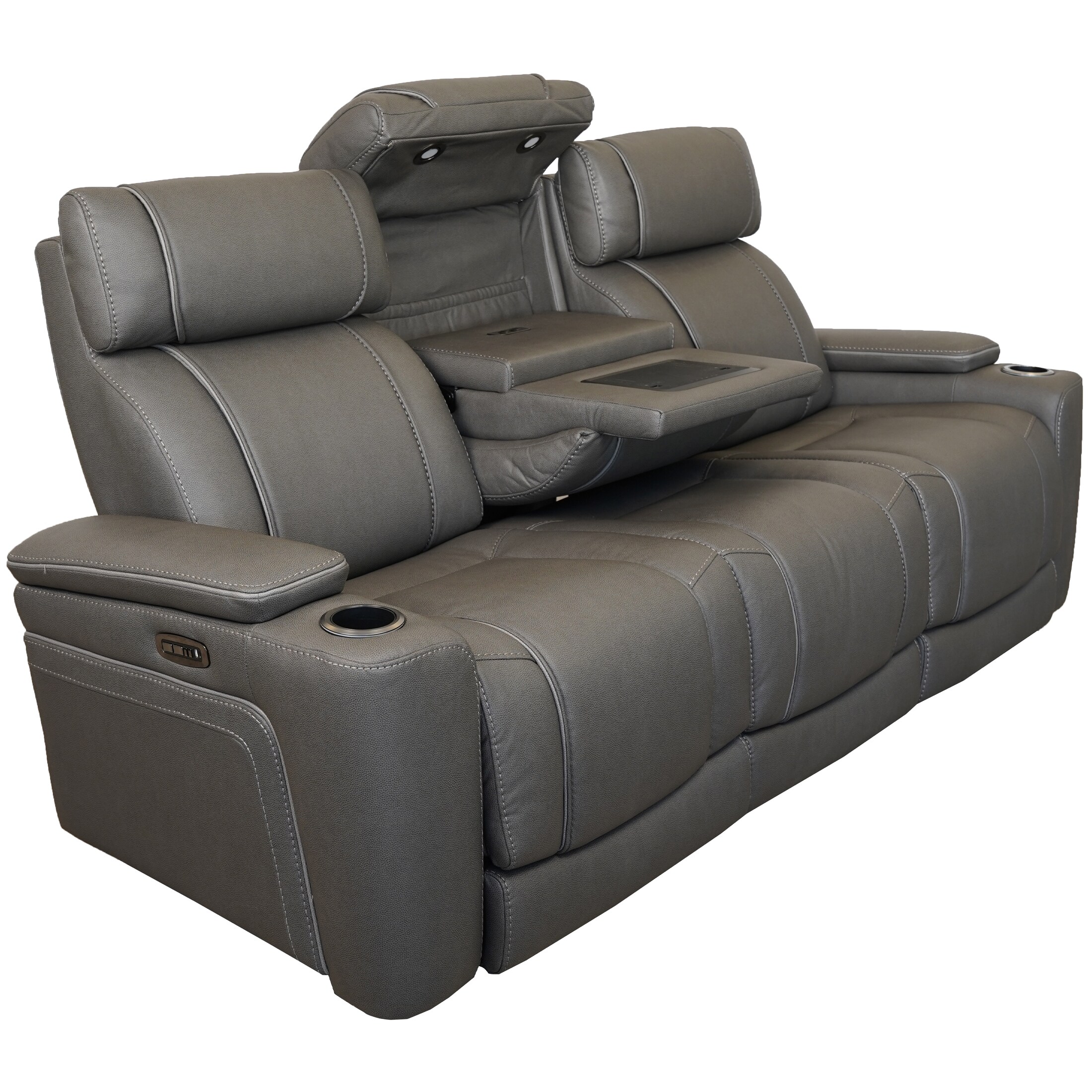 Zuri Power Sofa With Dropdown Table