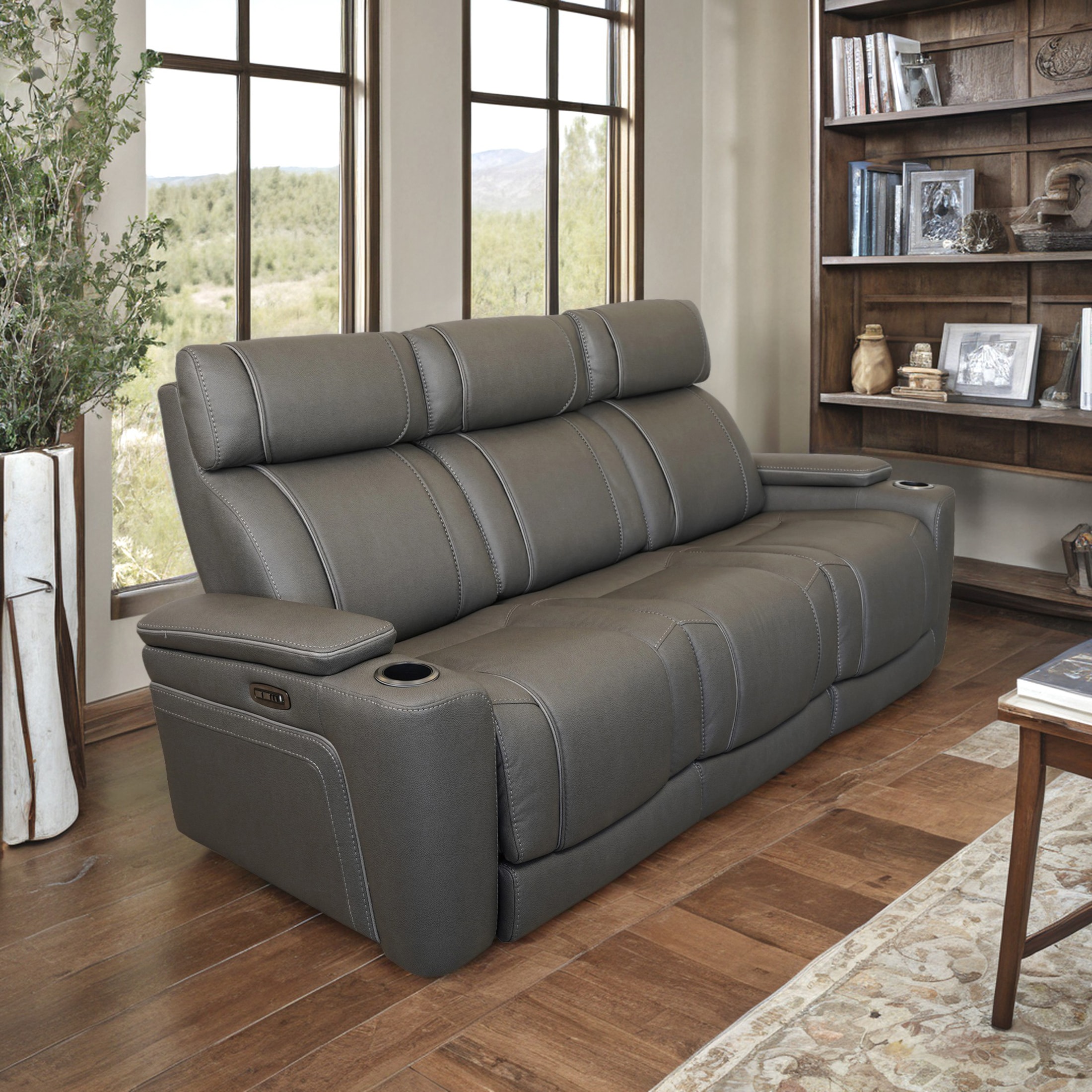 Zuri Power Sofa With Dropdown Table