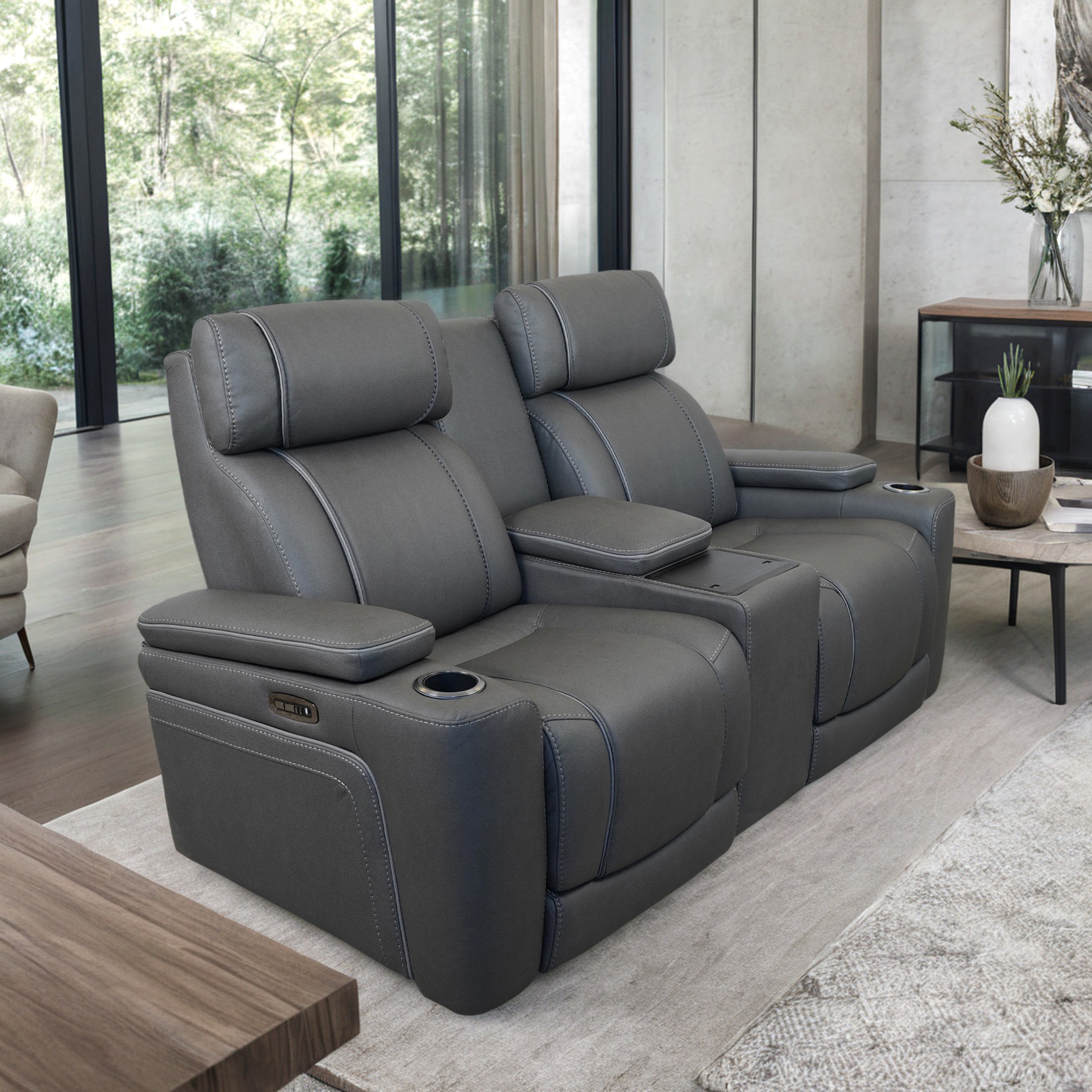 Zuri Power Loveseat With Console