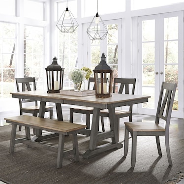 Lindsey Farm 6 Piece Dining Room Set