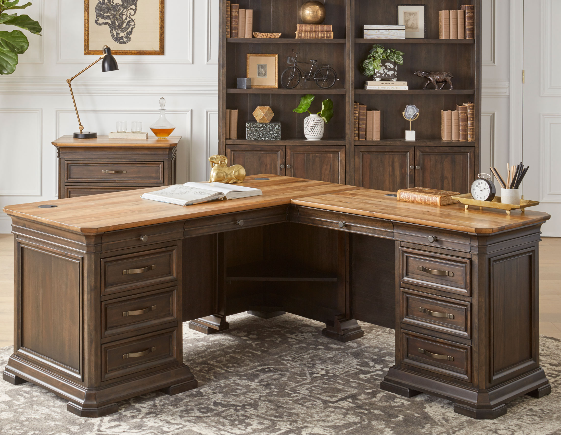 Sonoma Pedestal Desk w/ Return