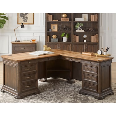 Sonoma Pedestal Desk w/ Return