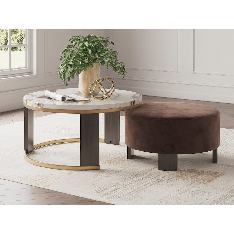  brown occasional tables all   