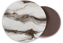  brown occasional tables all   