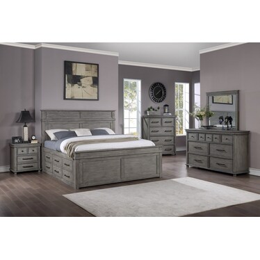 5PC QUEEN STORAGE BEDROOM SET