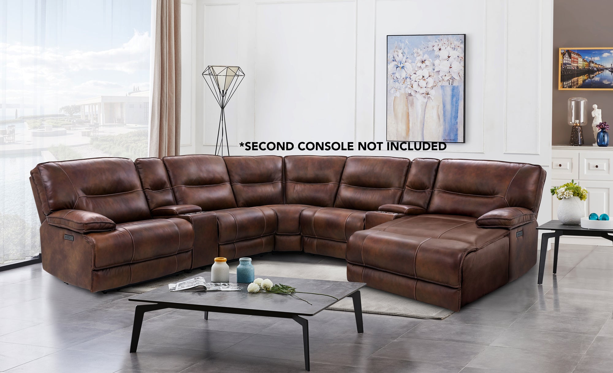 Cardis leather store sectional