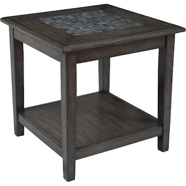 Grey Mosaic End Table