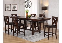  brown pub   bar units   stools   