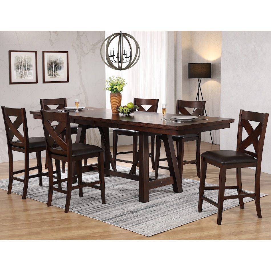  brown pub   bar units   stools   