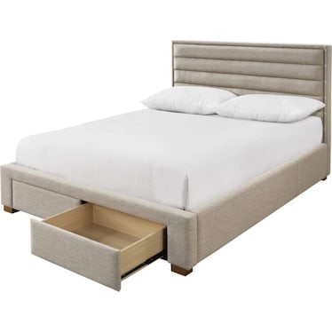 Boston King Upholstered Storage Bed