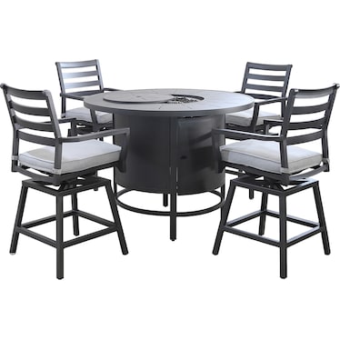 Hudson 5 Piece Outdoor Fire Pit Set