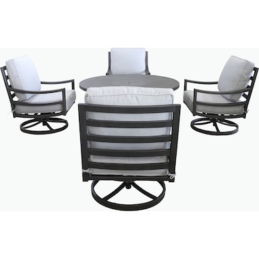 Hudson 5 Piece Outdoor Fire Pit Set