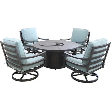 Hudson 5 Piece Outdoor Fire Pit Set