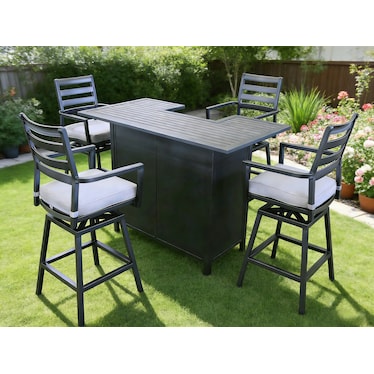 Hudson 5 Piece Outdoor Bar