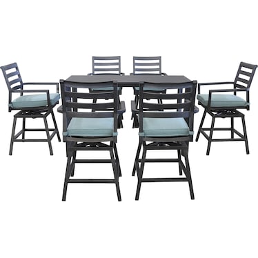Hudson 7 Piece Outdoor Table &Stools