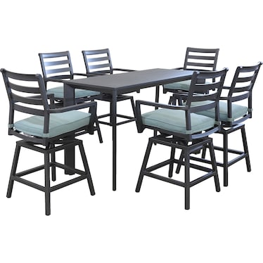 Hudson 7 Piece Outdoor Table & Stools